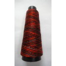 RED & BLACK - 175+ Yards Viscose Rayon Art Silk Thread Yarn - Shaded Embroidery Crochet Knitting Lace Trim Jewelry
